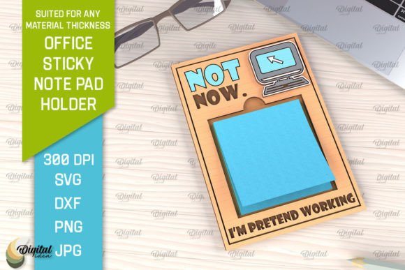 Download Office Sticky Note Pad Holder Laser Cut - Office Collection