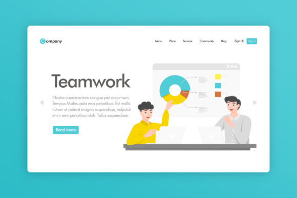 Download Website Illustration - Teamwork - Web Collection
