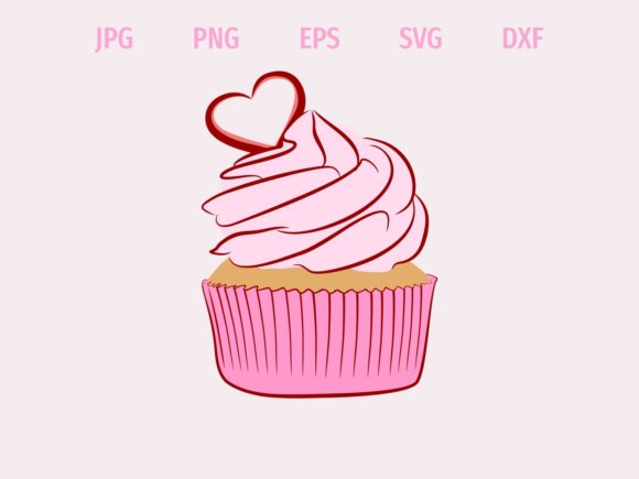 Download Pink Love Cupcake - Cake Collection