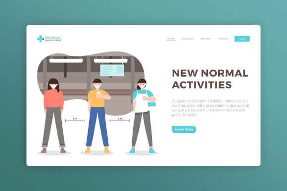 Download Website Illustration - Social Distancing - Web Collection