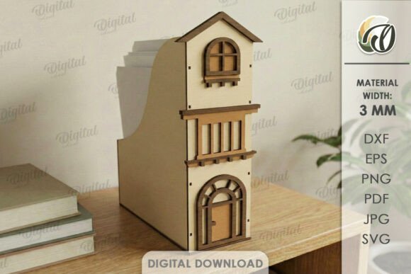 Download House Office Organizer Laser Cut - Office Collection