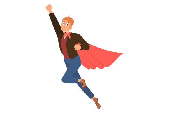 Download Flying Corporate Superhero. Office Male - Office Collection