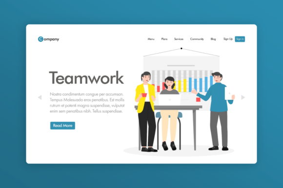 Download Website Illustration - Teamwork - Web Collection