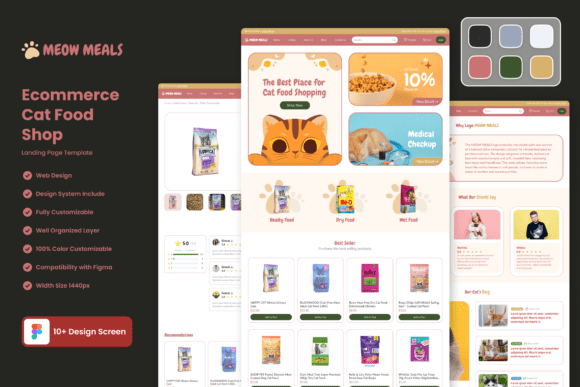 Download Cat Food ECommerce Website Template - Web Collection