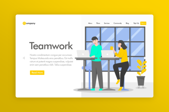 Download Website Illustration - Teamwork - Web Collection