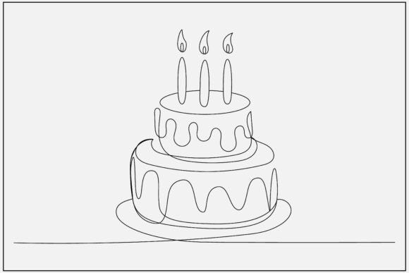 Download Cake Slice Line Art Clean Design - Cake Collection