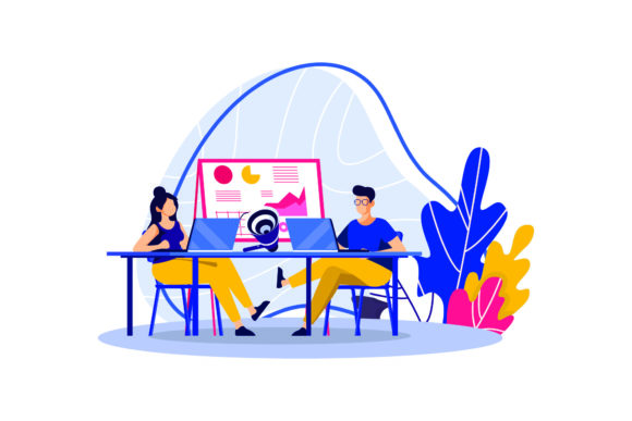 Download Flat Illustration Asset - Office - Office Collection