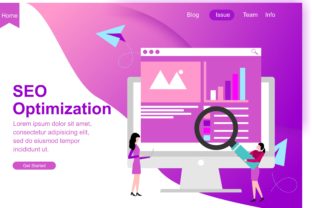 Download Web Page Design for SEO, Teamwork and Business Strategy. Modern Website Vector Illustration - Web Collection