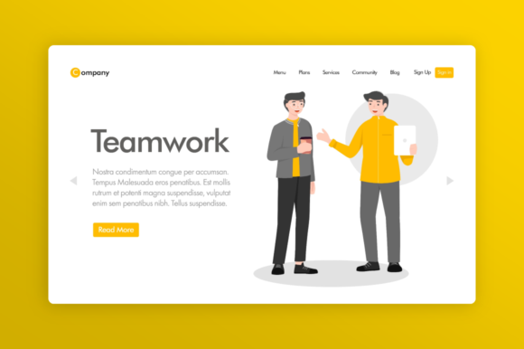 Download Website Illustration - Teamwork - Web Collection