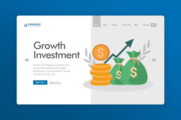 Download Website Illustration - Growth Finance - Web Collection